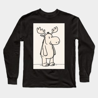 Minimalist Moose Long Sleeve T-Shirt